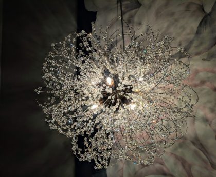 Photo "Flower fabric chandelier is suitable for pastoral style bedroom"